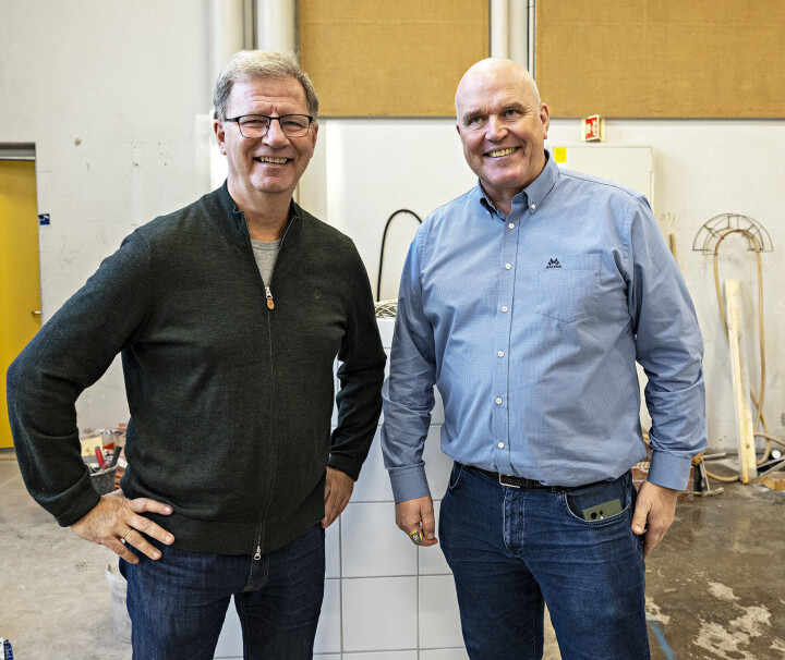 TETT SAMARBEID: Administrerende direktør i Norske Murmestres Landsforening, Jan Gunnar Madsen og administrerende direktør i Bygghåndverk Norge, Robert Steen, jobber tett sammen for norske murmestres beste.