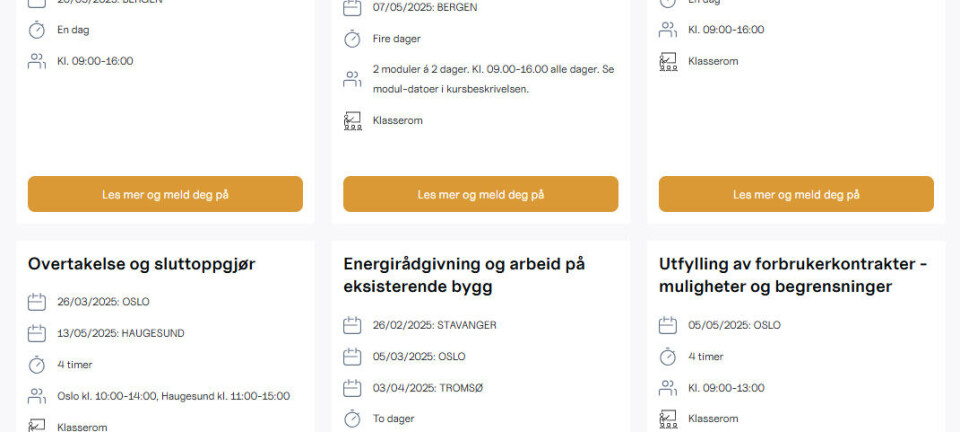 Oppdatert? – Se kurskalenderen